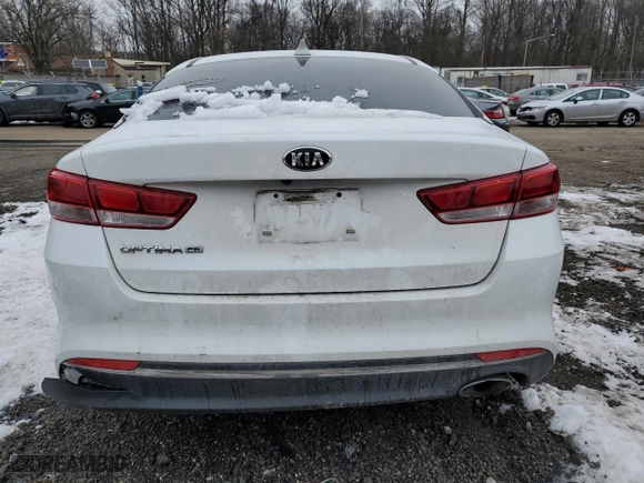 2017 Kia Optima LX with VIN 5XXGT4L37HG151463, listed as a Copart auction lot 87960875 with 92,841 mi miles and Salvage Title. Bid and sale history available at carsss.com. Image 6.