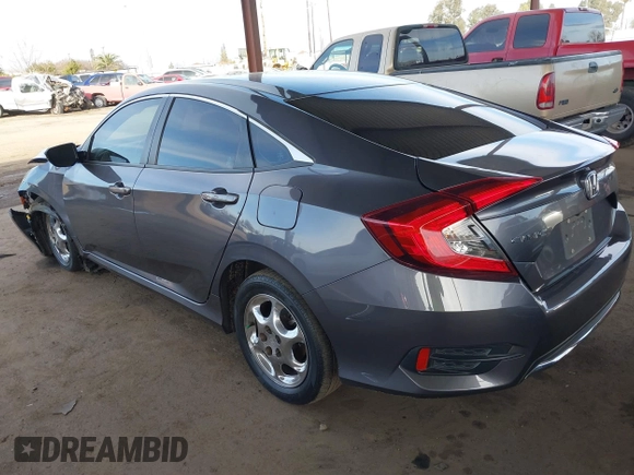 2020 Honda Civic Sedan LX with VIN 2HGFC2F61LH552858, listed as a IAAI auction lot 41554396 with 166,982 mi miles. Bid and sale history available at carsss.com. Image 3.
