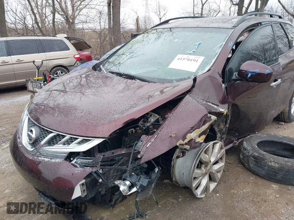 2013 Nissan Murano SV with VIN JN8AZ1MW5DW313664, listed as a IAAI auction lot 41570191 with 125,497 mi miles and . Bid and sale history available at carsss.com. Image 6.