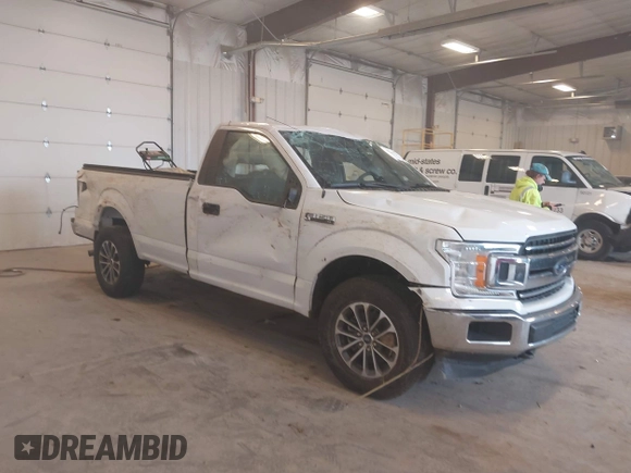 2019 Ford F-150 XL with VIN 1FTMF1E50KKC83484, listed as a IAAI auction lot 42287034 with 60,865 mi miles and . Bid and sale history available at DreamBid. Image 1.