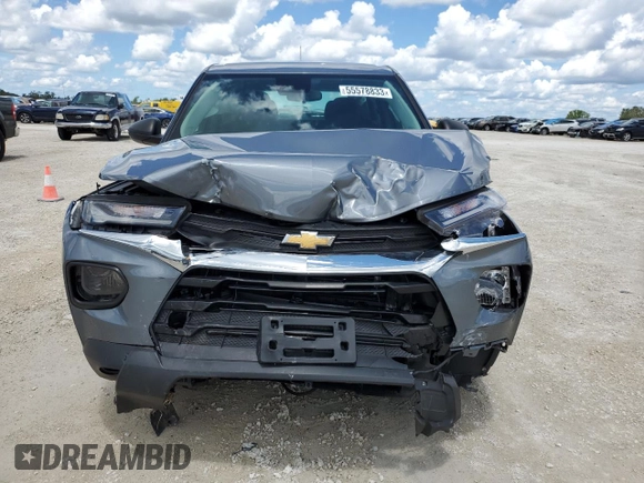 2021 Chevrolet TrailBlazer LS with VIN KL79MMS29MB018912, listed as a Copart auction lot 55578833 with 39,957 mi miles. Bid and sale history available at carsss.com. Image 5.