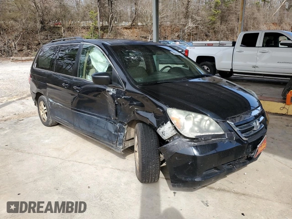 2007 Honda Odyssey EX-L with VIN 5FNRL38727B129550, listed as a Copart auction lot 48263675 with 190,418 mi miles and Salvage Title. Bid and sale history available at DreamBid. Image 4.