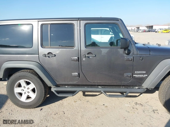 2017 Jeep Wrangler Unlimited Sport with VIN 1C4BJWDG4HL634468, listed as a IAAI auction lot 41668747 with 88,691 mi miles. Bid and sale history available at carsss.com. Image 13.