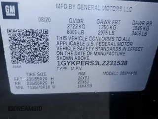 2020 Cadillac XT6 FWD Premium Luxury with VIN 1GYKPERS3LZ231538, listed as a Copart auction lot 78955454 with 44,965 mi miles and Salvage Title. Bid and sale history available at carsss.com. Image 14.
