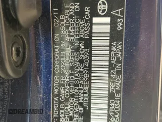 2011 Toyota Corolla L with VIN JTDBU4EE9B9140393, listed as a Copart auction lot 51088335 with 87,078 mi miles and Salvage Title. Bid and sale history available at carsss.com. Image 15.