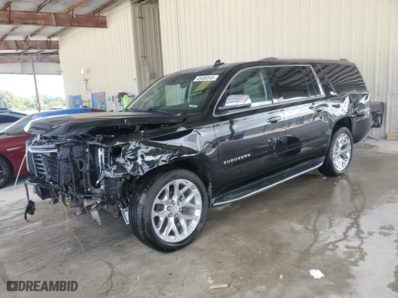 2017 Chevrolet Suburban Premier with VIN 1GNSKJKCXHR122234, listed as a Copart auction lot 45488545 with 80,607 mi miles and Salvage Title. Bid and sale history available at carsss.com. Image 1.