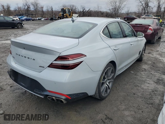 2022 Genesis G70 2.0T with VIN KMTG34TA3NU087847, listed as a Copart auction lot 83541034 with 65,891 mi miles and Salvage Title. Bid and sale history available at DreamBid. Image 3.