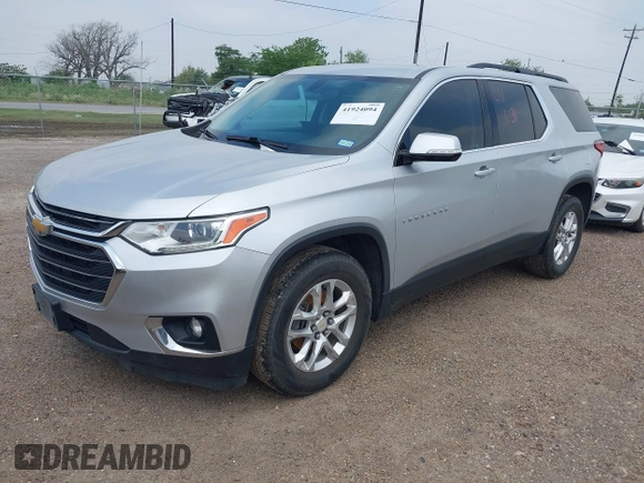 2019 Chevrolet Traverse LT Cloth with VIN 1GNERGKW8KJ155843, listed as a IAAI auction lot 41924094 with Not provided miles and . Bid and sale history available at DreamBid. Image 2.