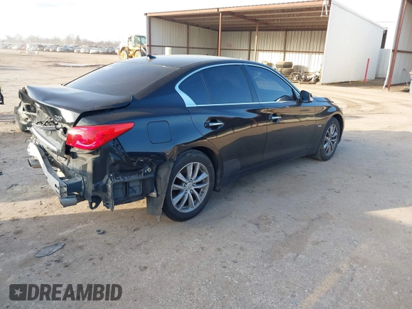 2017 Infiniti Q50 2.0t with VIN JN1CV7AP6HM642216, listed as a IAAI auction lot 41362110 with 99,542 mi miles and . Bid and sale history available at carsss.com. Image 4.