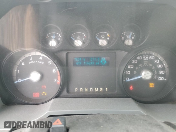 2014 Ford F-250 XL with VIN 1FT7X2B61EEA13924, listed as a Copart auction lot 43535775 with 114,249 mi miles and Salvage title. Bid and sale history available at DreamBid. Image 9.