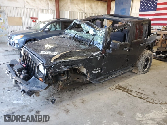 2011 Jeep Wrangler Unlimited Sport with VIN 1J4BA3H1XBL514681, listed as a Copart auction lot 49773154 with 0 mi miles and Salvage Title. Bid and sale history available at carsss.com. Image 1.