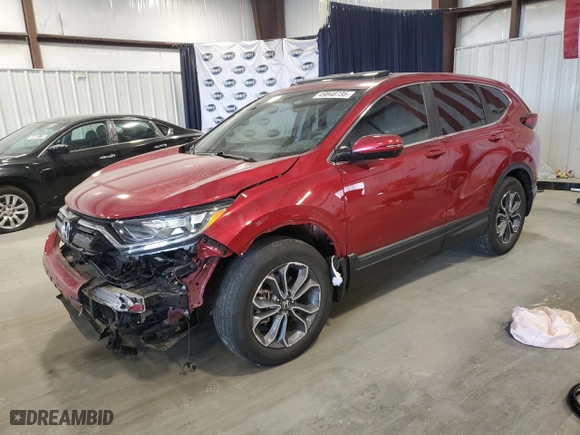 2022 Honda CR-V EX with VIN 5J6RW1H57NA004568, listed as a Copart auction lot 49848735 with 42,281 mi miles and Salvage Title. Bid and sale history available at carsss.com. Image 1.