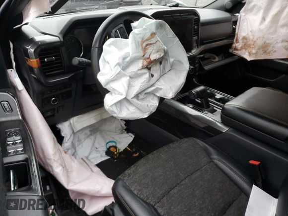 2023 Ford F-150 XL with VIN 1FTFW1E50PFA81169, listed as a Copart auction lot 55646095 with Not provided miles and Salvage title. Bid and sale history available at DreamBid. Image 8.
