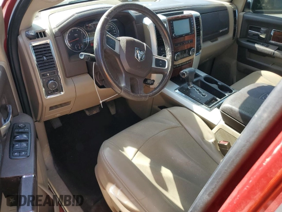 2009 Dodge 1500 SLT with VIN 1D3HV13T79J524695, listed as a Copart auction lot 54044725 with 233,668 mi miles and Salvage title. Bid and sale history available at DreamBid. Image 8.