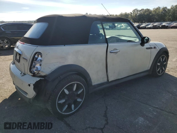 2008 MINI Convertible S with VIN WMWRH33548TL96210, listed as a Copart auction lot 86921934 with 206,446 mi miles and Salvage title. Bid and sale history available at DreamBid. Image 3.