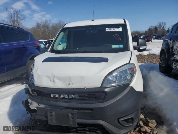 2019 Ram ProMaster City Cargo Van Tradesman with VIN ZFBHRFAB4K6N02590, listed as a Copart auction lot 47856575 with 77,920 mi miles and Salvage Title. Bid and sale history available at carsss.com. Image 5.