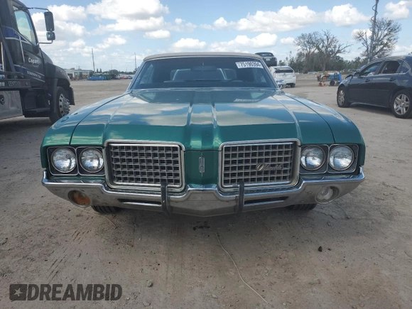 1972 Oldsmobile Cutlass with VIN 3J67K2M135052, listed as a Copart auction lot 75190394 with 78,577 mi miles and Non Repairable. Bid and sale history available at DreamBid. Image 5.