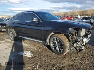 2020 BMW X4 xDrive30i with VIN 5UX2V1C01L9B30138, listed as a Copart auction lot 46612965 with 59,493 mi miles and Salvage Title. Bid and sale history available at carsss.com. Image 4.