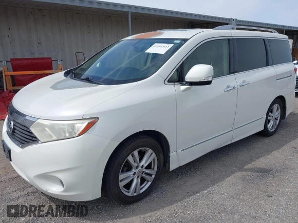 2012 Nissan Quest SL with VIN JN8AE2KP2C9047577, listed as a IAAI auction lot 42161933 with 116,930 mi miles and . Bid and sale history available at carsss.com. Image 2.
