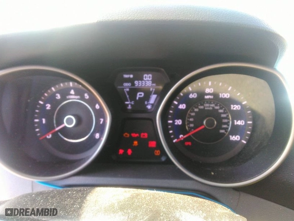 2013 Hyundai Elantra GLS PZEV with VIN 5NPDH4AE3DH444655, listed as a IAAI auction lot 41841125 with 93,338 mi miles. Bid and sale history available at carsss.com. Image 7.