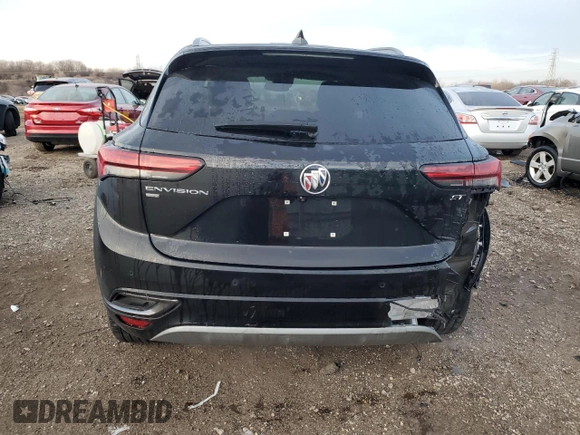 2023 Buick Envision Preferred with VIN LRBFZMR47PD217169, listed as a Copart auction lot 87607765 with 5,411 mi miles and Salvage Title. Bid and sale history available at carsss.com. Image 6.
