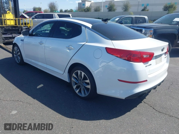 2014 Kia Optima SXL Turbo with VIN 5XXGR4A60EG270821, listed as a IAAI auction lot 41909669 with 242,119 mi miles and . Bid and sale history available at DreamBid. Image 3.