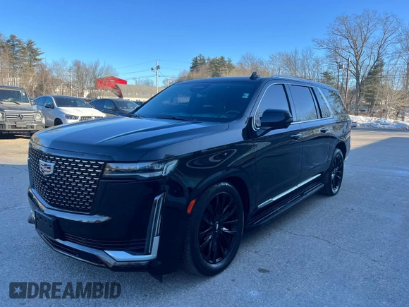 2021 Cadillac Escalade ESV Premium Luxury with VIN 1GYS4LKL0MR248296, listed as a Copart auction lot 48005575 with 149,590 mi miles and Clean title. Bid and sale history available at DreamBid. Image 2.