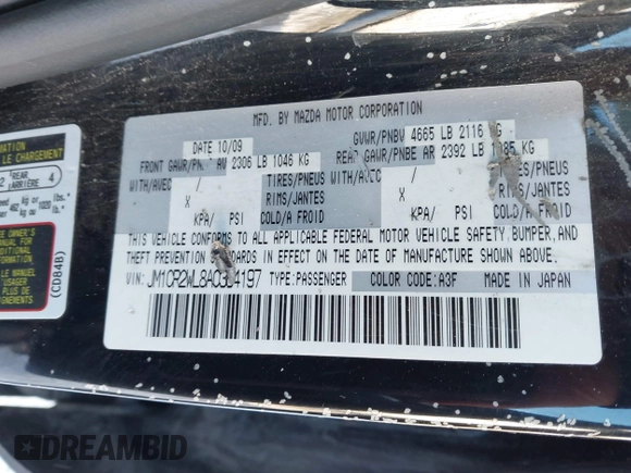 2010 Mazda 5 Sport z VIN JM1CR2WL8A0364197, wystawiony jako IAAI lot #41273709 z przebiegiem Nie podano mil oraz . Historia ofert i sprzedaży dostępna na DreamBid. Obrazek 9.