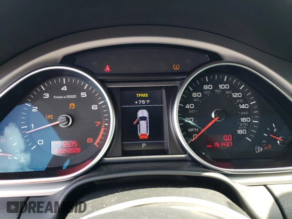 2010 Audi Q7 with VIN WA1DVBFE4AD002548, listed as a Copart auction lot 58854975 with 151,437 mi miles and Salvage title. Bid and sale history available at DreamBid. Image 9.