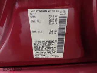 2015 Nissan Altima 2.5 with VIN 1N4AL3AP7FC242645, listed as a IAAI auction lot 41834233 with 191,725 mi miles. Bid and sale history available at carsss.com. Image 9.