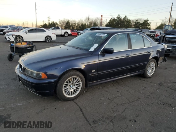 2003 BMW 5 Series 530iA with VIN WBADT63403CK39283, listed as a Copart auction lot 84960944 with 109,161 mi miles and Salvage Title. Bid and sale history available at carsss.com. Image 1.