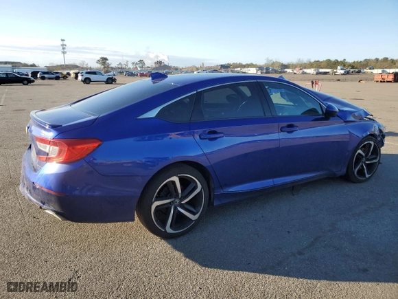 2020 Honda Accord Sedan Sport with VIN 1HGCV1F32LA127113, listed as a Copart auction lot 45515805 with 0 mi miles and Salvage Title. Bid and sale history available at carsss.com. Image 3.