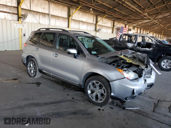 2015 Subaru Forester Touring with VIN JF2SJAUC7FH437389, listed as a Copart auction lot 62701025 with Not provided miles and Salvage title. Bid and sale history available at DreamBid. Image 4.