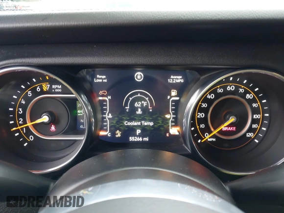 2019 Jeep Wrangler Unlimited Sahara with VIN 1C4HJXEG2KW609315, listed as a IAAI auction lot 41144404 with 55,266 mi miles and . Bid and sale history available at DreamBid. Image 7.