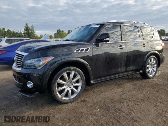 2014 Infiniti QX80 with VIN JN8AZ2NE1E9064663, listed as a Copart auction lot 69430324 with 175,996 mi miles and Clean Title. Bid and sale history available at carsss.com. Image 1.