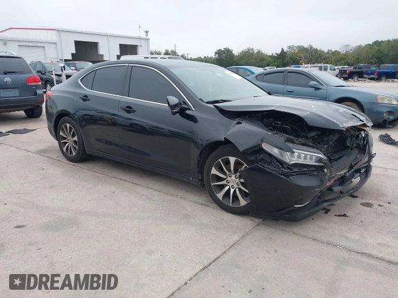 2015 Acura TLX with VIN 19UUB1F34FA012367, listed as a IAAI auction lot 41395618 with 120,786 mi miles. Bid and sale history available at carsss.com. Image 1.