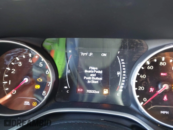 2020 Jeep Compass Altitude with VIN 3C4NJCBB0LT134047, listed as a IAAI auction lot 41806348 with 70,533 mi miles and . Bid and sale history available at carsss.com. Image 7.