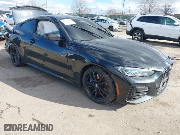 2021 BMW 4 Series M440i xDrive with VIN WBA13AR01MCG19764, listed as a IAAI auction lot 41486485 with Not Provided miles and . Bid and sale history available at DreamBid. Image 1.