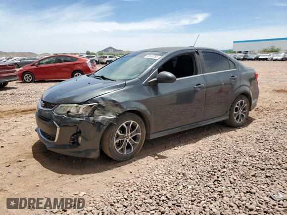2017 Chevrolet Sonic LT with VIN 1G1JD5SG1H4103649, listed as a Copart auction lot 58536765 with 128,562 mi miles and Salvage title. Bid and sale history available at DreamBid. Image 1.