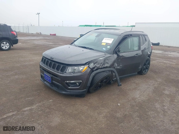 2020 Jeep Compass Latitude w/Sun/Safety Pkg with VIN 3C4NJCBB5LT105255, listed as a IAAI auction lot 41569662 with 108,307 mi miles. Bid and sale history available at carsss.com. Image 17.