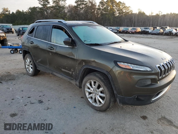 2014 Jeep Cherokee Limited with VIN 1C4PJMDS8EW259788, listed as a Copart auction lot 42806595 with 231,386 mi miles and Salvage Title. Bid and sale history available at DreamBid. Image 4.