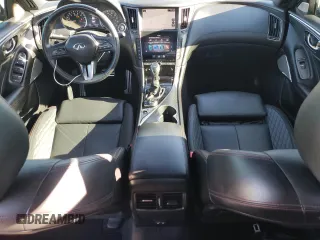 2022 Infiniti Q50 Red Sport 400 with VIN JN1FV7DR8NM390250, listed as a Copart auction lot 87685715 with 66,553 mi miles and Salvage title. Bid and sale history available at DreamBid. Image 8.