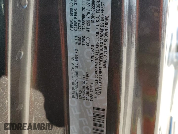 2024 Jeep Gladiator Willys с VIN 1C6HJTAG6RL107893, выставлен на аукционе Copart как лот 53328945 с пробегом 8 961 миль миль и Списание • Salvage title. История ставок и продаж доступна на DreamBid. Изображение 12.