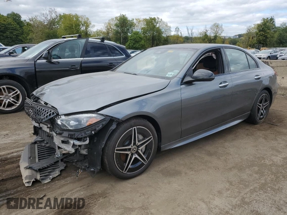 2024 Mercedes-Benz C 300 z VIN W1KAF4HB5RR184236, wystawiony jako Copart lot #72725194 z przebiegiem Nie podano mil oraz Szkoda całkowita • Salvage title. Historia ofert i sprzedaży dostępna na DreamBid. Obrazek 1.