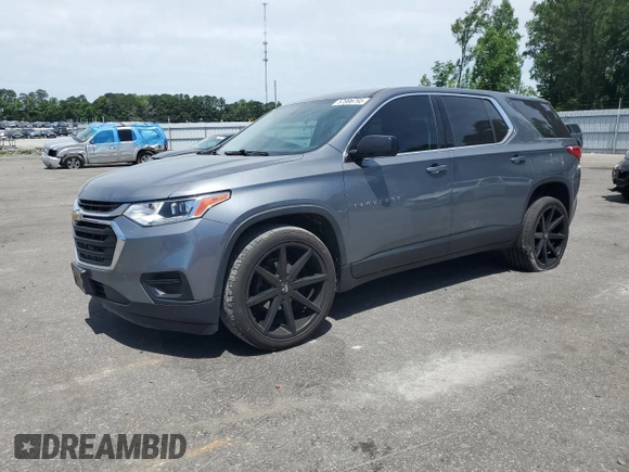 2020 Chevrolet Traverse LS with VIN 1GNERFKW8LJ139668, listed as a Copart auction lot 57996795 with 132,453 mi miles and Salvage title. Bid and sale history available at DreamBid. Image 1.