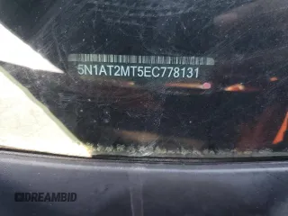 2014 Nissan Rogue SL with VIN 5N1AT2MT5EC778131, listed as a Copart auction lot 52857505 with 168,761 mi miles and Salvage Title. Bid and sale history available at carsss.com. Image 14.