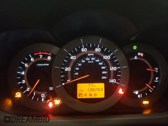 2012 Toyota RAV4 with VIN JTMBF4DV5CD046103, listed as a Copart auction lot 55659735 with 138,269 mi miles and Salvage title. Bid and sale history available at DreamBid. Image 9.
