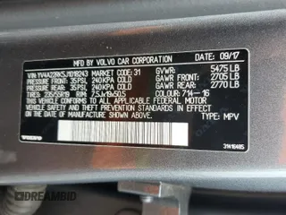 2018 Volvo XC60 Momentum with VIN YV4A22RK5J1018243, listed as a Copart auction lot 59377425 with 71,917 mi miles and Salvage title. Bid and sale history available at DreamBid. Image 13.