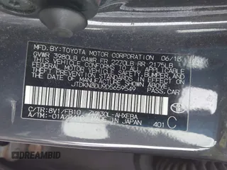 2013 Toyota Prius One with VIN JTDKN3DU9D5659549, listed as a IAAI auction lot 42088069 with 370,962 mi miles and . Bid and sale history available at DreamBid. Image 9.
