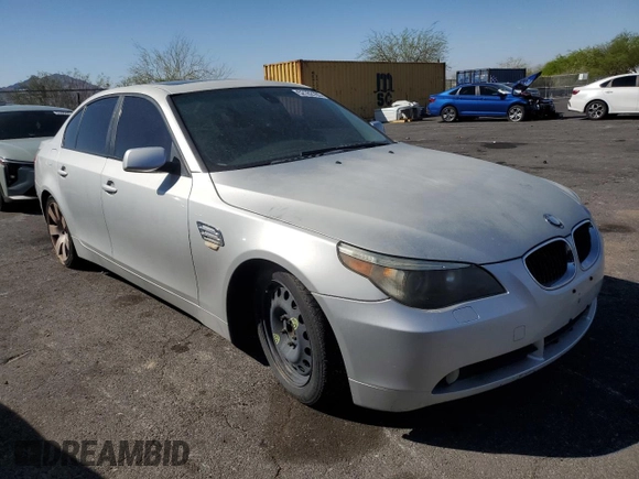 2005 BMW 5 Series 530i with VIN WBANA73515CR57307, listed as a Copart auction lot 52162165 with 197,467 mi miles and Clean Title. Bid and sale history available at DreamBid. Image 4.